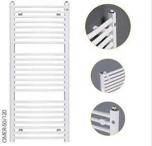 Grzejnik łazienkowy Instal Projekt Omega R z podłączeniem D50 500x915 OMER-50/90D50