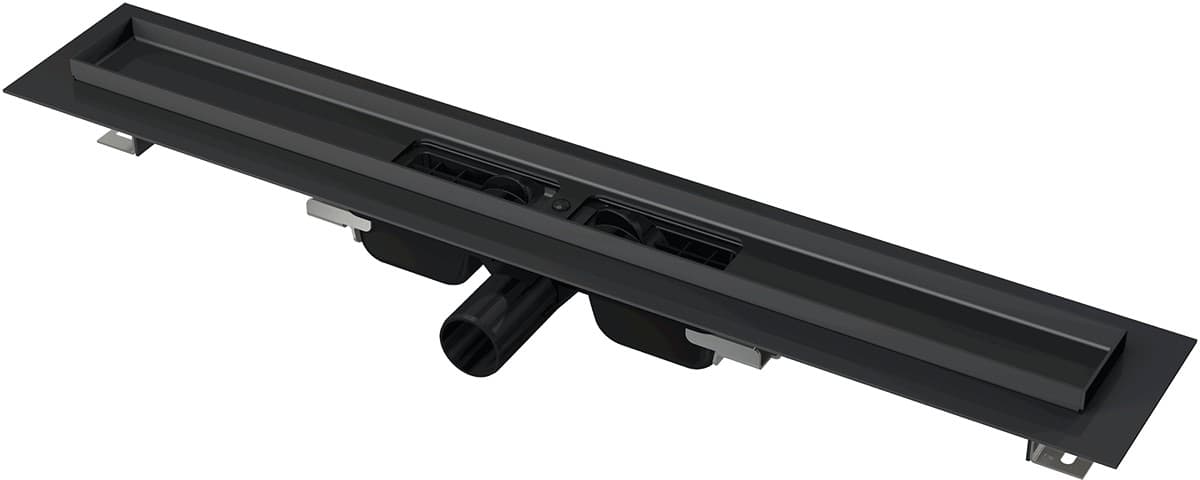 Alcaplast LOW-Odwodnienie liniowe z obramowaniem dla rusztu perforowanego, czarny-mat APZ101BLACK-950