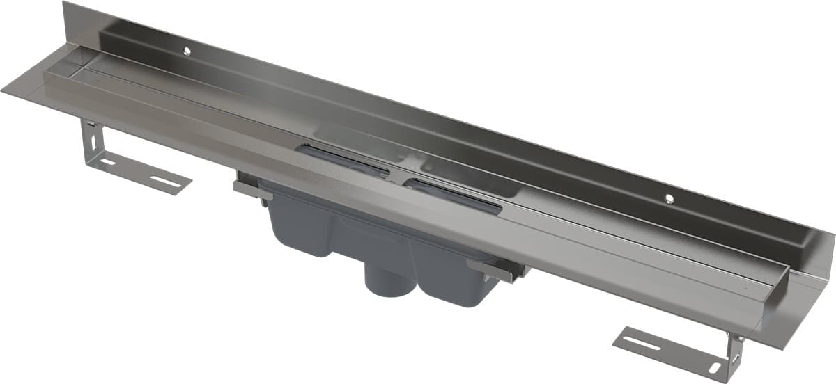 Alcaplast Wall - Odpływ podłogowy do rusztu pełnego z kołnierzem przymocowanym do ściany, odpływ pionowy APZ1016-950