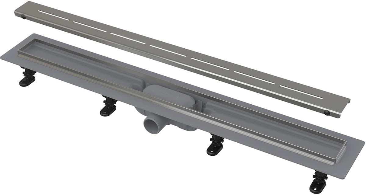 Alcaplast Simple -  Odpływ podłogowy z nierdzewnym obramowaniem do rusztu perforowanego, APZ18-750M
