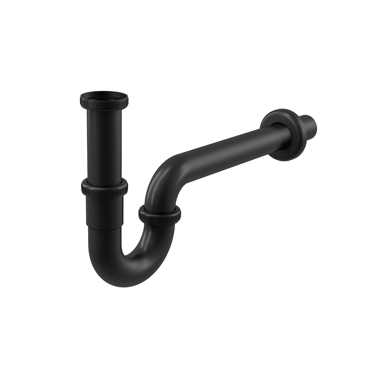 Alcaplast Półsyfon umywalkowy „U“ z nakrętką 5/4", czarny-mat, A4320BLACK