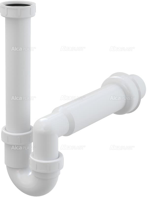 Alcaplast Pólsyfon zlewozmywaka rurowy z nakretką 6/4", A80-DN50