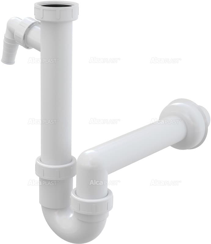 Alcaplast Półsyfon zlewozmywaka rurowy z nakretką 6/4" i przyłączem A81-DN40