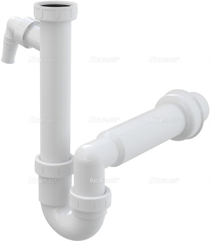Alcaplast Półsyfon zlewozmywaka rurowy z nakretką 6/4" i przyłączem A81-DN50