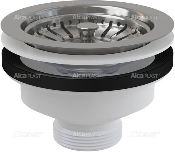 Alcaplast Spust zlewozmywaka 6/4" z nierdzewnym sitkiem DN115, A37