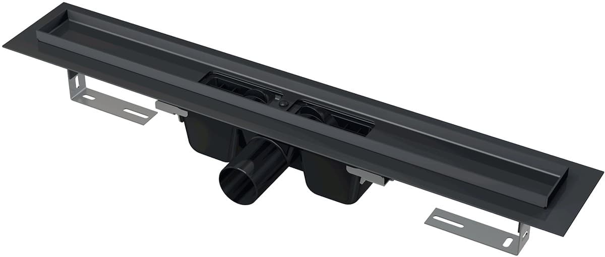 Alcaplast Odwodnienie liniowe z obramowaniem dla rusztu perforowanego, czarny-mat APZ1BLACK-950
