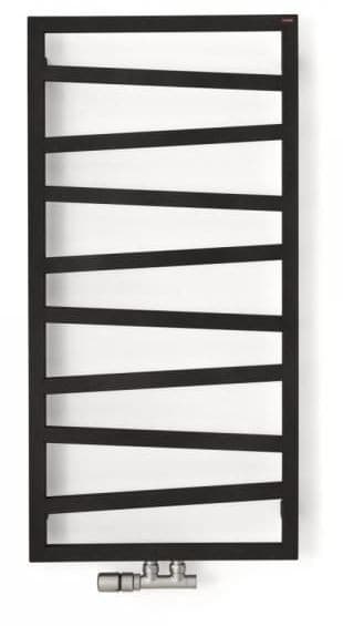 Terma Technologie Grzejnik łazienkowy ZIGZAG 1545x500 METALLIC BLACK SX WGZIG154550