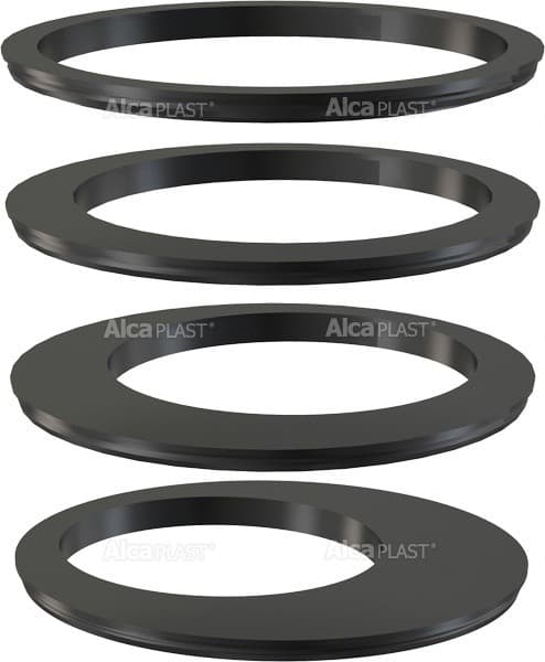 Alcaplast Wkładka rury spustowej, zestaw – czarna, AGV900