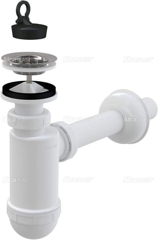 Alcaplast Syfon umywalkowy DN32 z nierdzewnym sitkiem DN63, A410