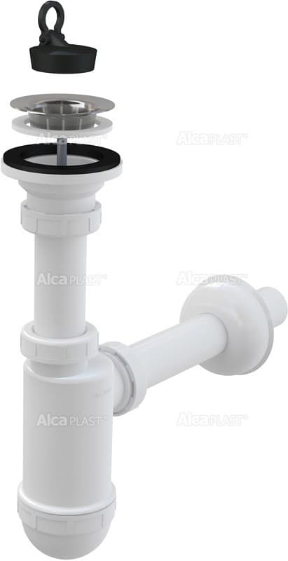 Alcaplast Syfon umywalkowy DN32 z nierdzewnym sitkiem DN63, A411
