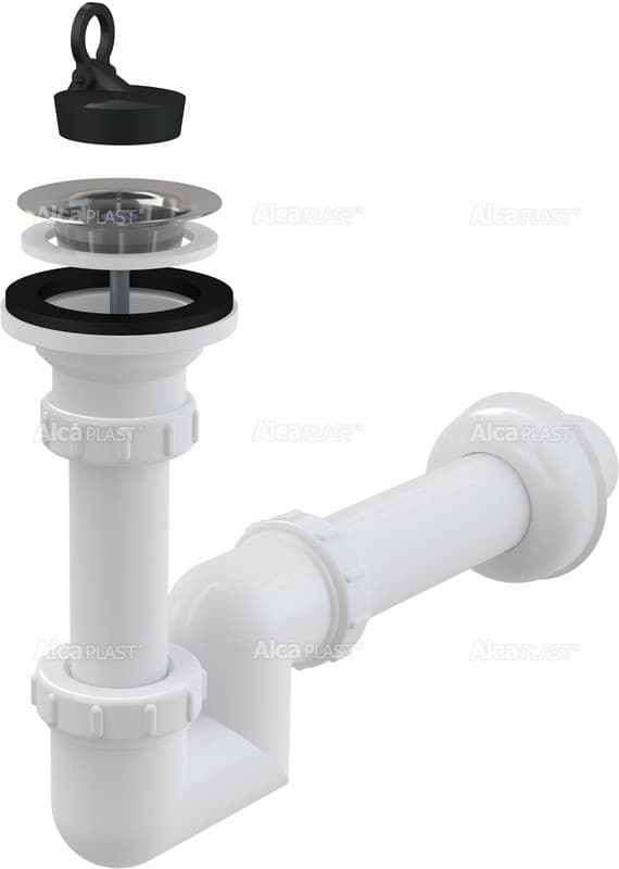 Alcaplast Syfon umywalkowy „S“ DN40 z nierdzewnym sitkiem DN63, A412-DN40