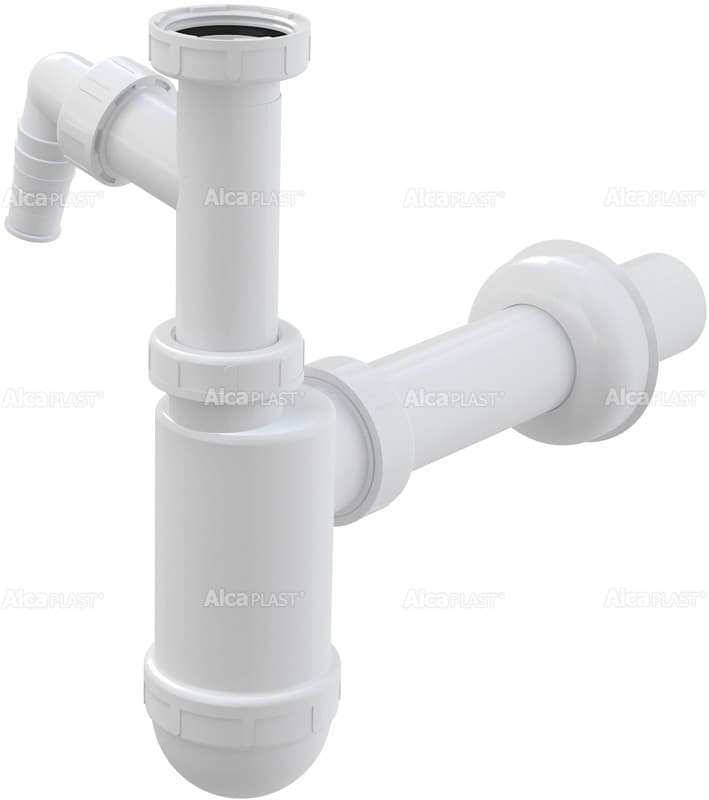 Alcaplast Półsyfon umywalkowy DN40 z przyłączem i z nakretką 5/4", A43P