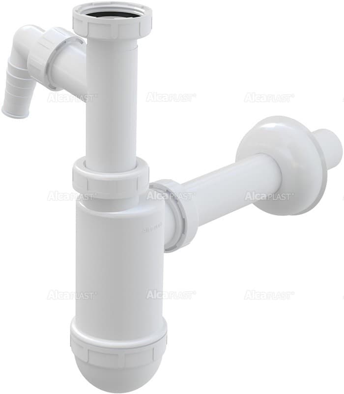 Alcaplast Półsyfon umywalkowy DN32 z przyłączem i z nakretką 5/4", A430P