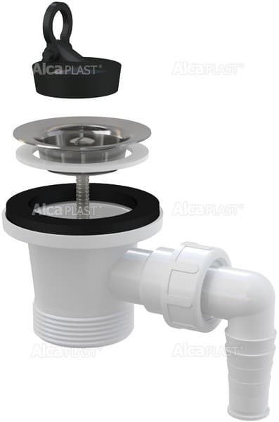Alcaplast Spust umywalki 6/4" z przyłączem i nierdzewnym sitkiem DN63, A31P