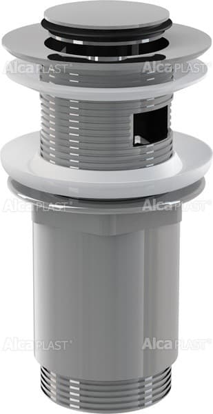 Alcaplast Spust umywalki click/clack 5/4" metalowy z przelewem, mały korek A391