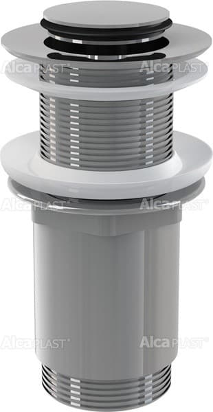 Alcaplast Spust umywalki click/clack 5/4" metalowy bez przelewu, mały korek, do umywalek szklanych i z tworzywa, A394