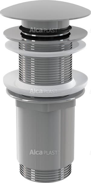 Alcaplast Spust umywalki click/clack 5/4" metalowy bez przelewu, duży korek, do umywalek szklanych i z tworzywa, A395