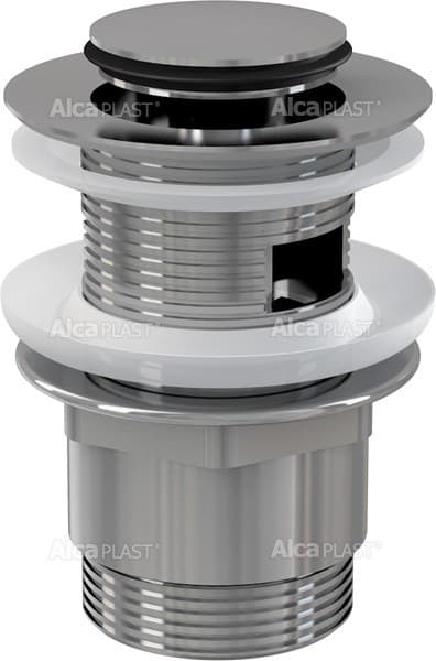 Alcaplast Spust umywalki click/clack 5/4" metalowy z przelewem, mały korek A39