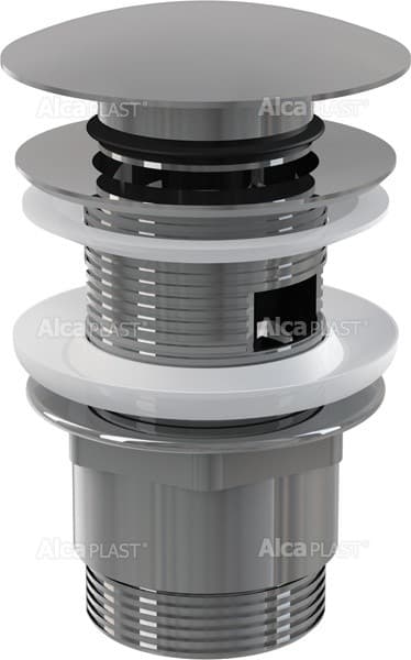 Alcaplast Spust umywalki click/clack 5/4" metalowy z przelewem, duży korek, A390
