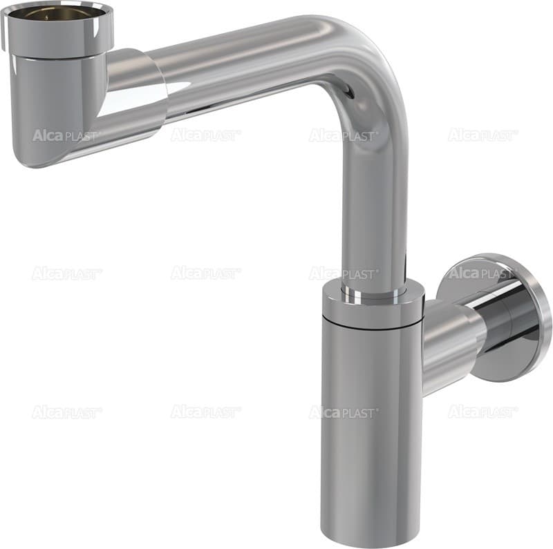 Alcaplast Półyfon umywalkowy DN32 DESIGN metalowy, małogabarytowy, A403