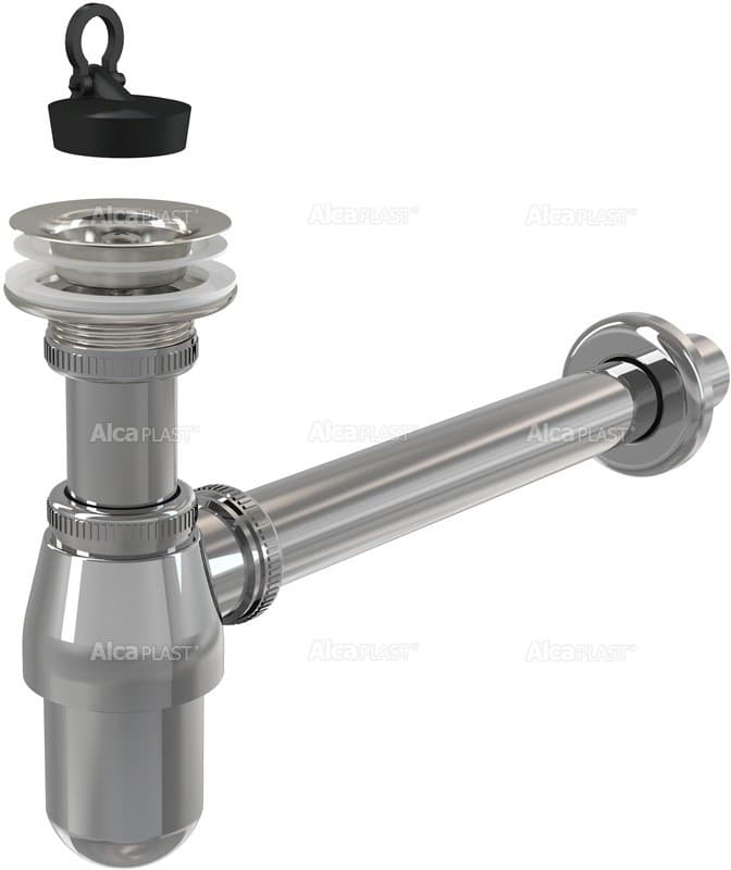 Alcaplast Syfon umywalkowy DN32 ze spustem 5/4“, metalowy, A437